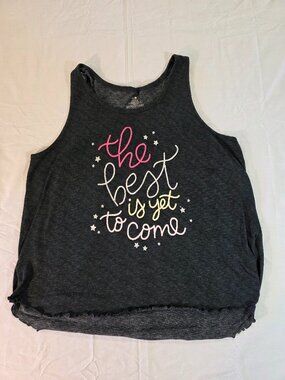 Women’s Secret Treasures Tank Top The Best is Yet to Come Black Large